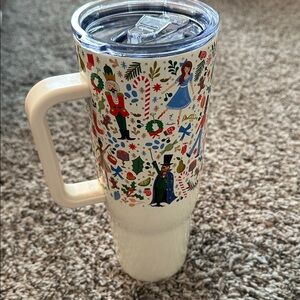 Rifle Paper Co. 40 oz Tumbler with Festive Design, does not come with straw